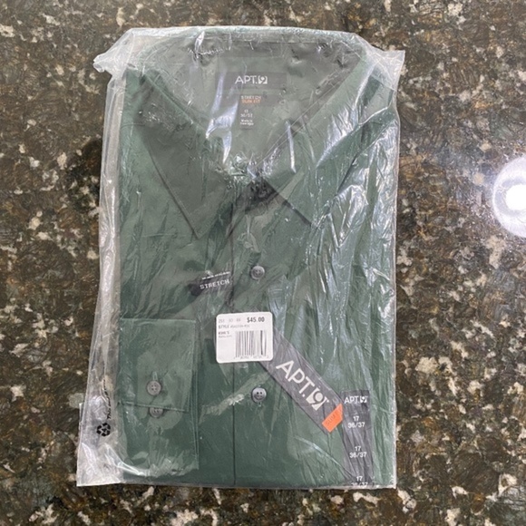 Apt. 9 Long Sleeve Slim Fit Stretch Button Up Dress Shirt (Size: 17 36/37) - Picture 1 of 1